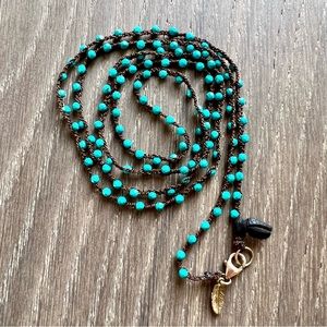 Free People Turquoise Silk Bracelet